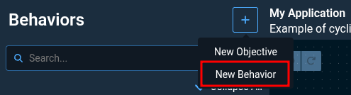 New Custom Behavior Button