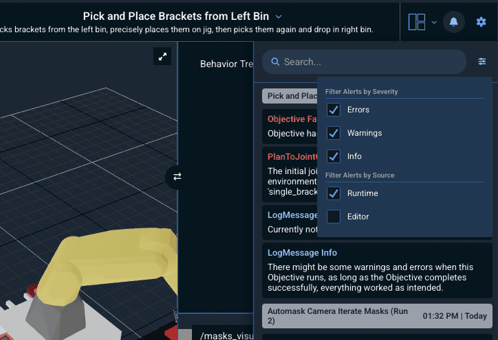Added Runtime/Editor filtering to toast history