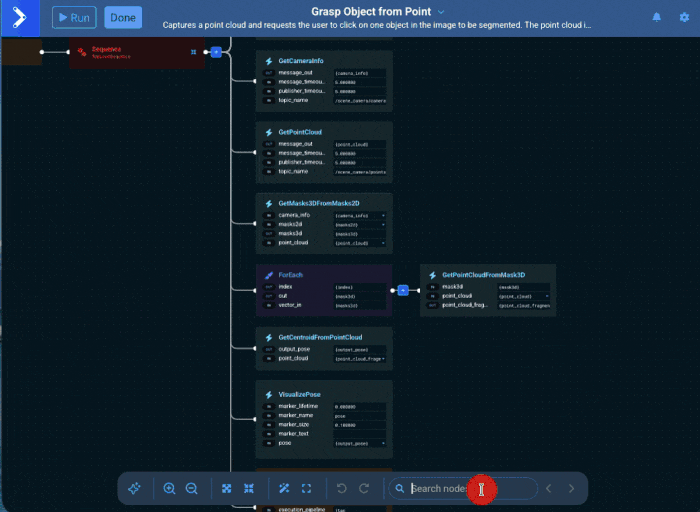 Added search for nodes and ports in editor mode with highlighted matches