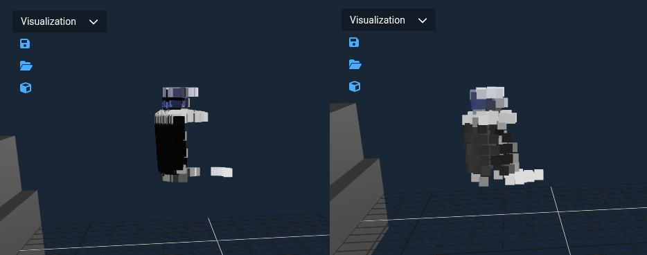 Comparison of bottle point clouds with a single or multiple views