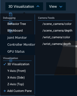 Changing a view pane