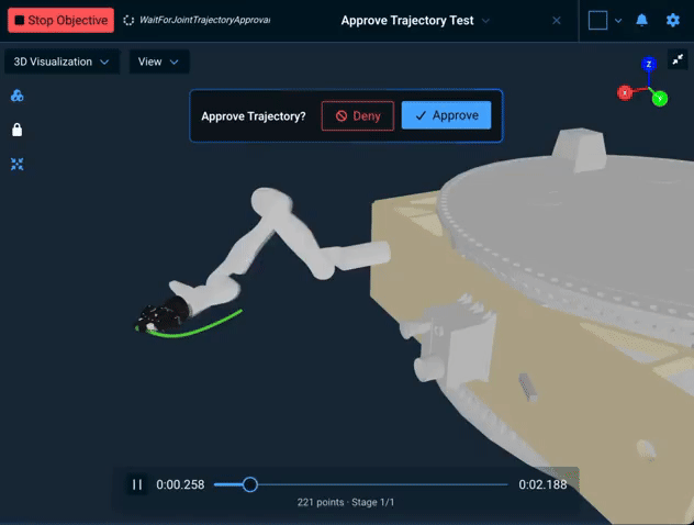 Expanded trajectory approval preview