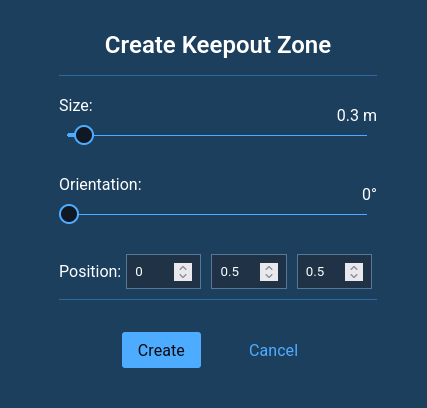 Keep-out zone