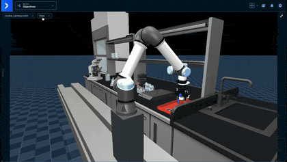 Orbiting, panning, and zooming a MuJoCo simulation camera directly from its image stream