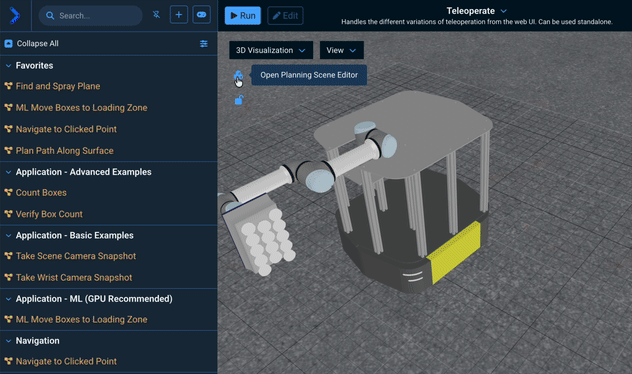 New Planning Scene Sidebar for Environment Editing