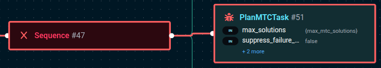PlanMTCTask Behavior showing the bug icon