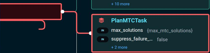 PlanMTCTask Behavior showing the debugger icon