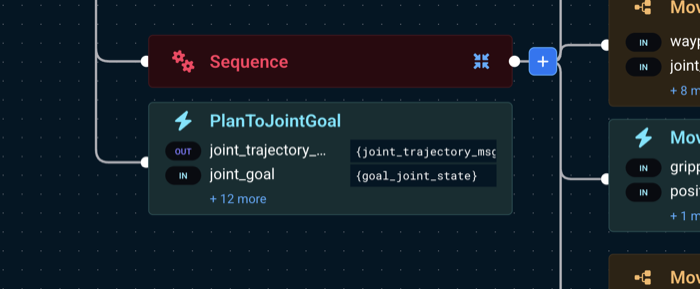 A PlanToJointGoal Behavior in the Objective editor, whose planning requests can now be captured to disk